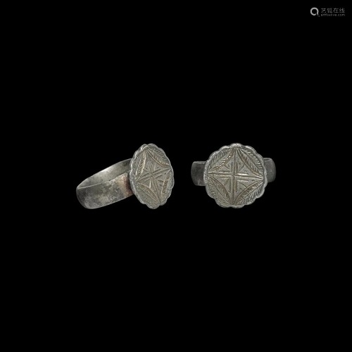 Medieval Silver Ring with Lozenge