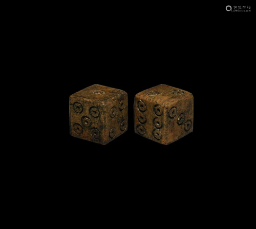 Roman Bone Dice Pair