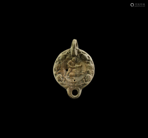 Oil Lamp with Hercules Capturing the Ceryneian Hind