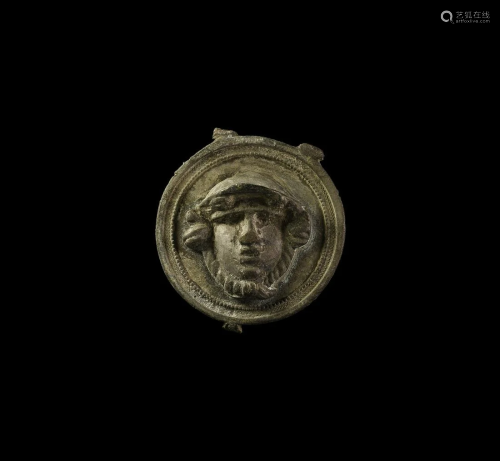 Roman Box Lid with Helmetted Head