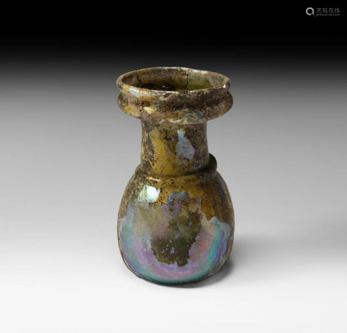 Roman Iridescent Sprinkler Flask