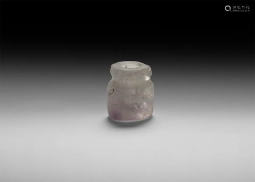 Roman Miniature Crystal Perfume Bottle