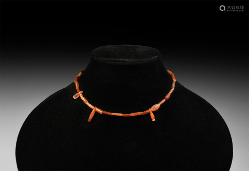 Egyptian Carnelian Bead Necklace
