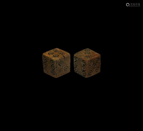 Roman Bone Dice Pair