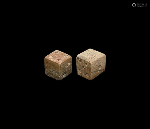 Large Roman Bone Dice Pair