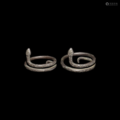 Roman Silver Snake Ring