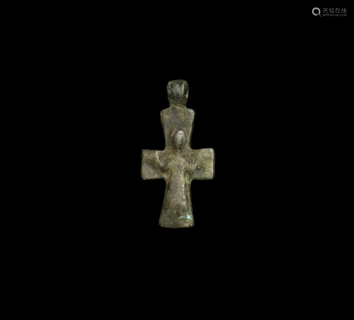 Late Roman Holy Land Cross Pendant