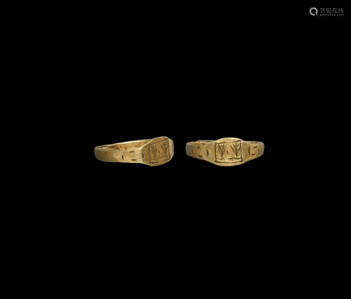 Roman Jewish Gold Infant's Ring