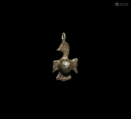 Byzantine Bird and Cross Pendant