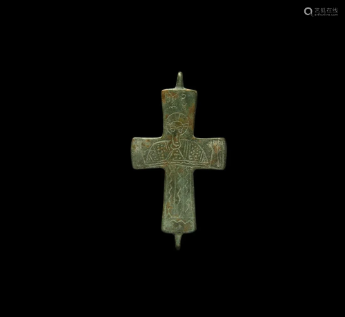 Byzantine Decorated Reliquary Cross Plate