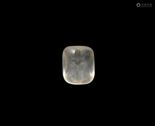 Roman Rock Crystal Gemstone with Insect