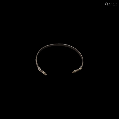 Roman Silver Animal-Headed Bracelet