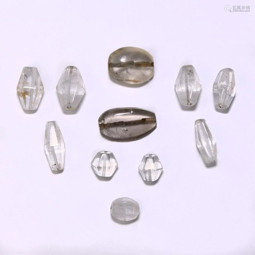 Graeco-Roman Rock Crystal Bead Group