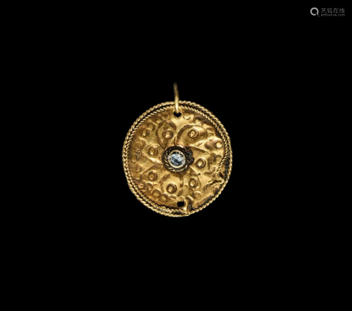 Byzantine Gold Disc Pendant