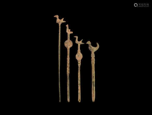 Roman Bird-Headed Pin Collection