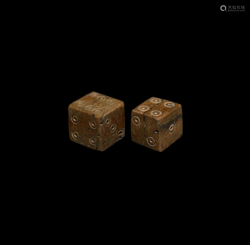 Roman Bone Dice Pair