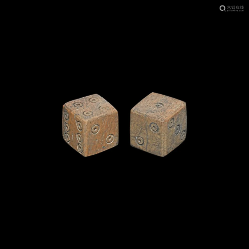 Roman Bone Dice Pair