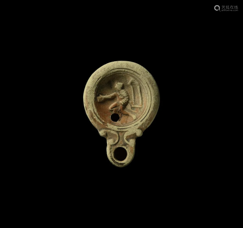 Roman Oil Lamp with Ulysses