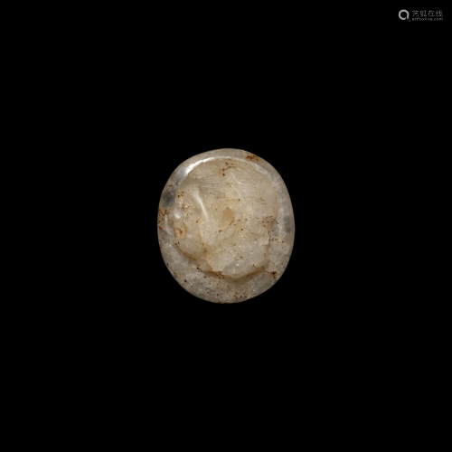 Post Medieval Quartz Cameo with Bust