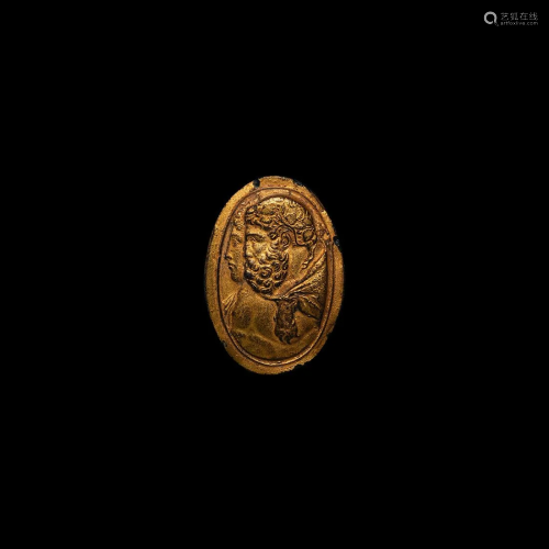 Victorian Gilt Glass Cameo