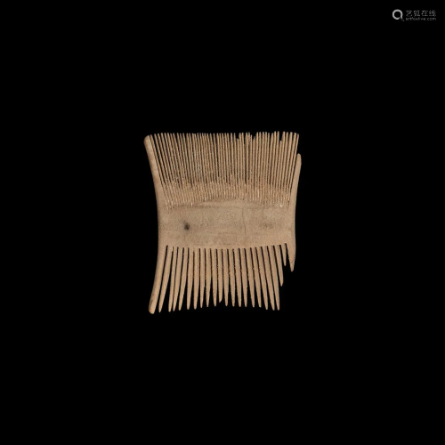 Post Medieval Wooden Double-Edged Comb
