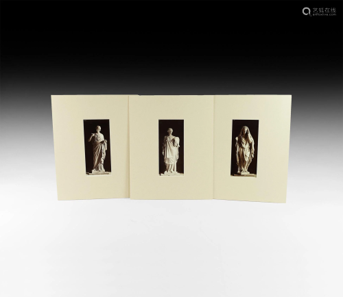 Antique French Albumen Photographs of Statues