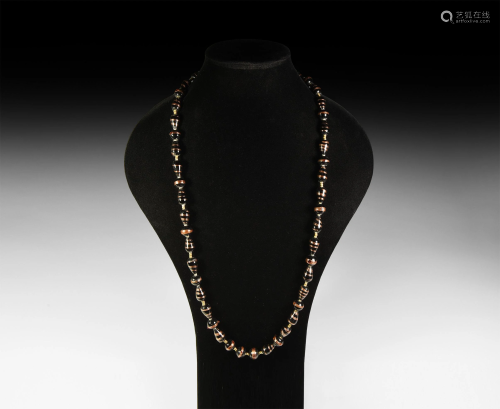 Venetian Type Glass Bead Necklace