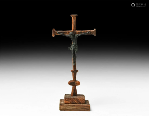 Christian Corpus Christi on Wooden Cross