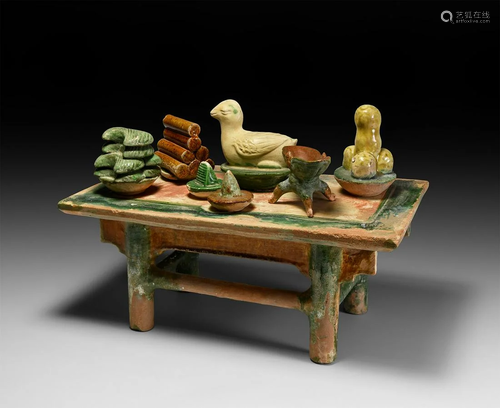 Chinese Ming Table with Accessories