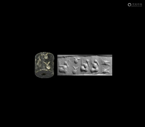 Diyale Valley Cylinder Seal with Female Figures