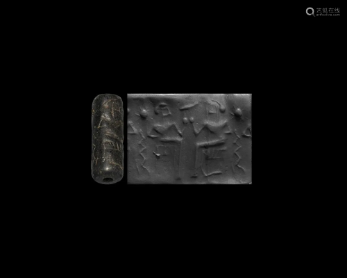 Elamite Cylinder Seal with Figures