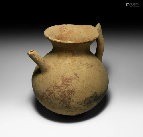 Luristan Spouted Jar with Animal Handle