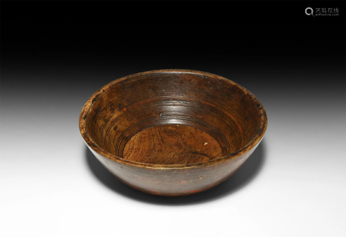 Large Indian Wooden Bowl