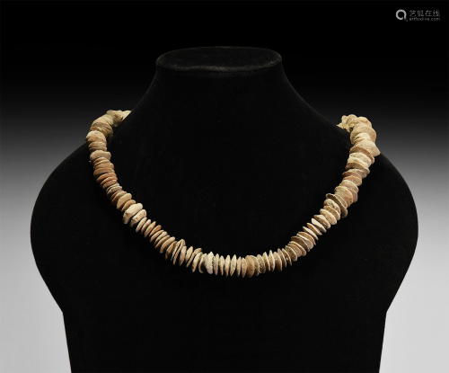 Sumerian Shale Disc Bead Necklace