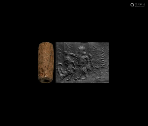 Neo-Assyrian Cylinder Seal with Hero