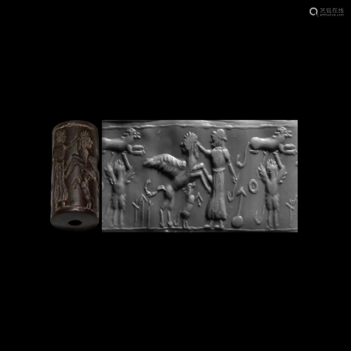 Cylinder Seal with Winged Goddess