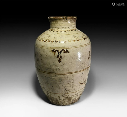 Chinese Ming Glazed Tsu Chou Ware Jar