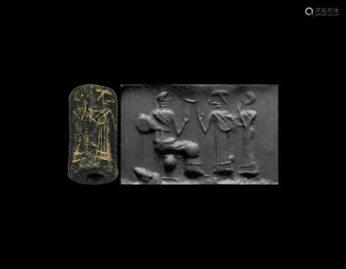 Neo-Sumerian Cylinder Seal with Presentation Scene
