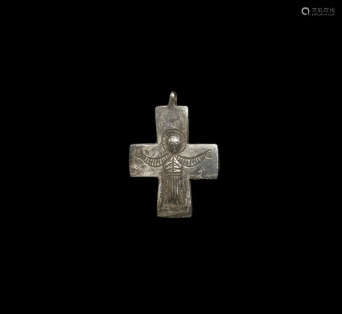 Byzantine Silver Cross Pendant