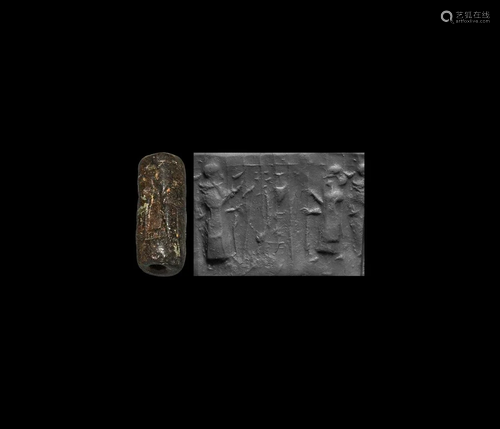 Cylinder Seal with Court Scene