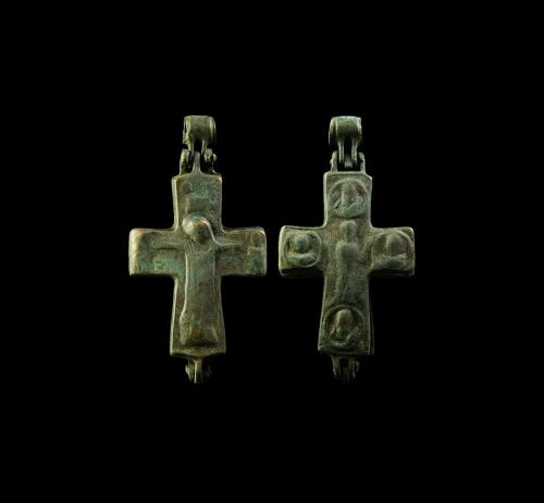 Byzantine Reliquary Cross Pendant