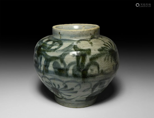 Chinese Yuan Proto Blue and White Jar