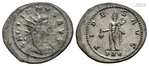 Gallienus - Mercury Silvered AE Antoninianus