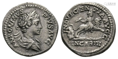 Caracalla - Dea Caelestis Leaping Lion Denarius