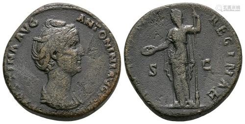 Faustina I - Juno Sestertius