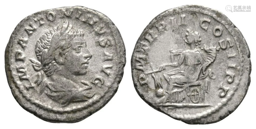 Elagabalus - Fortuna AR Denarius