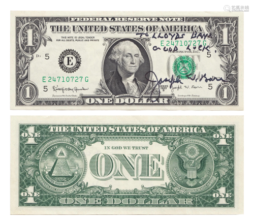 USA - Joseph W Barr - Signed Dollar Note