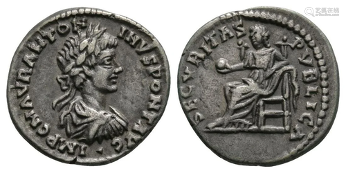 Caracalla - Securitas AR Denarius