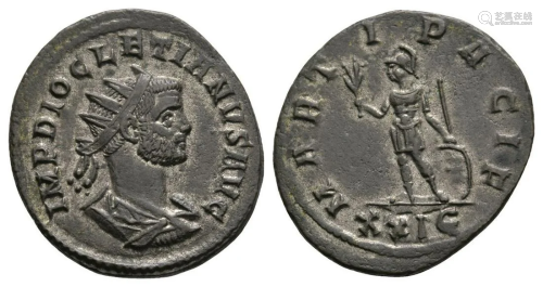 Diocletian - Mars Silvered AE Antoninianus