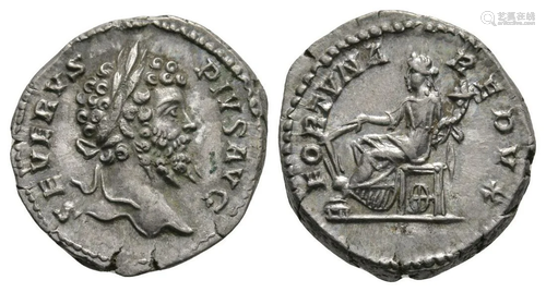 Septimius Severus - Fortuna AR Denarius